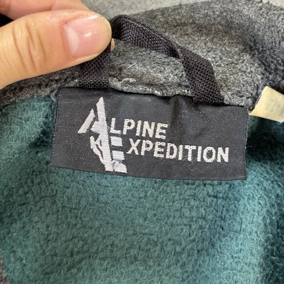 VTG Alpine Expedition Sherpa Fleece Jacket Full Zip Mens L Gorpcore Campcore 90s - Picture 9 of 16